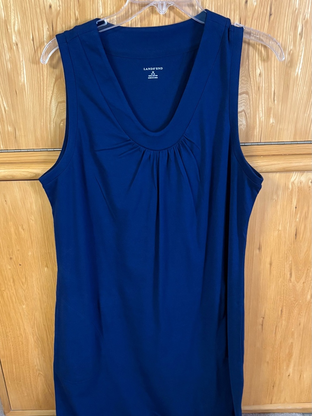 Lands' End Women's Sleeveless Scoop Neck Dress— Navy